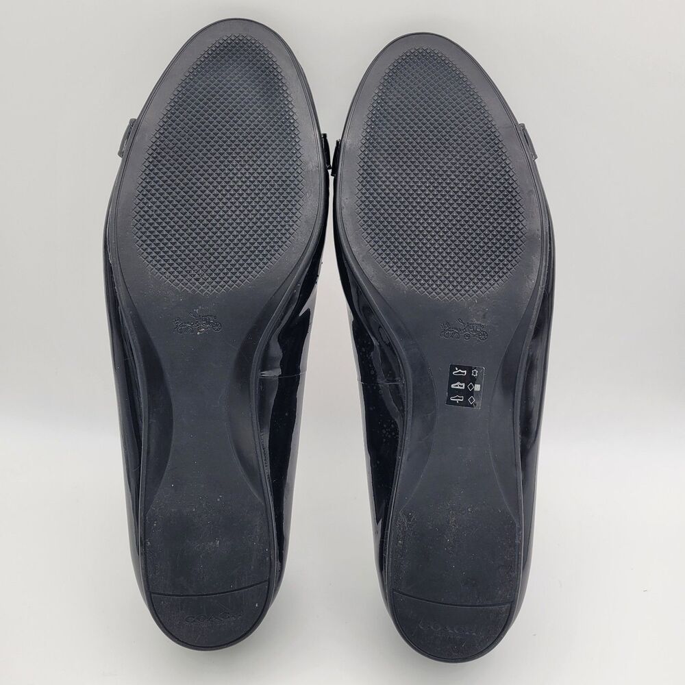 COACH Oswald Black Patent Leather Ballet Flat Womens size 11 B - Picture 11 of 12